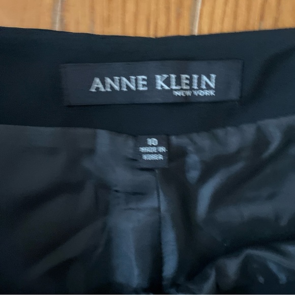 Anne Klein New York Women’s Wide Leg Black Trousers High Waist Size 10 - Picture 3 of 14